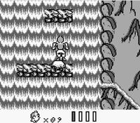 une photo d'Ã©cran de Tintin - Le Temple du Soleil sur Nintendo Game Boy